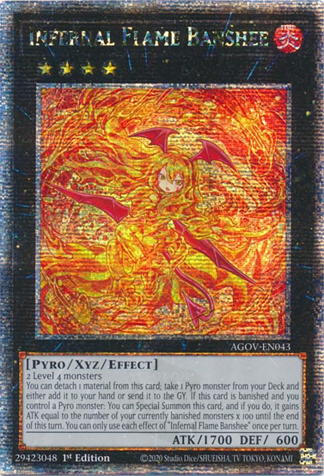 Infernal Flame Banshee (Quarter Century Secret Rare) [AGOV-EN043] Quarter Century Secret Rare | Clutch Gaming