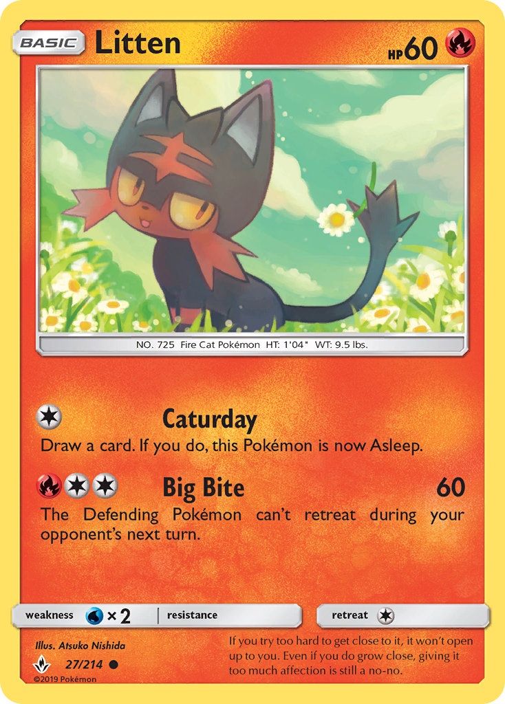 Litten (27/214) [Sun & Moon: Unbroken Bonds] | Clutch Gaming