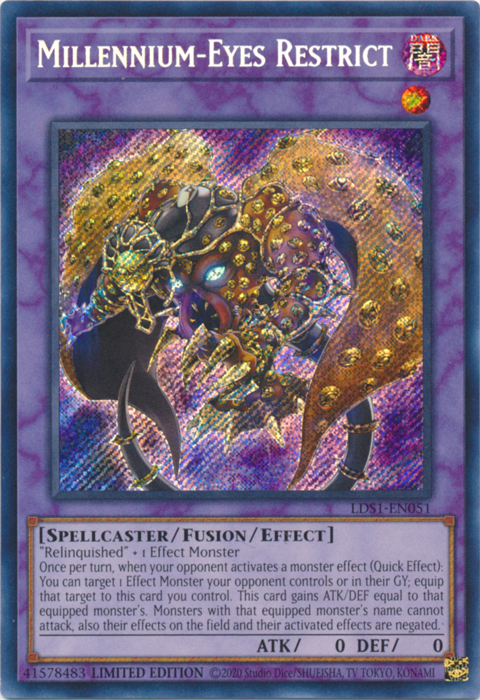 Millennium-Eyes Restrict [LDS1-EN051] Secret Rare | Clutch Gaming