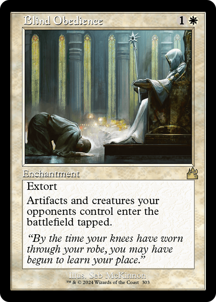 Blind Obedience (Retro Frame) [Ravnica Remastered] | Clutch Gaming