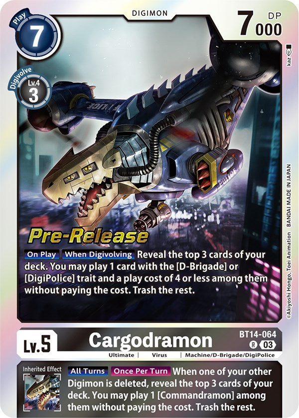 Cargodramon [BT14-064] [Blast Ace Pre-Release Cards] | Clutch Gaming