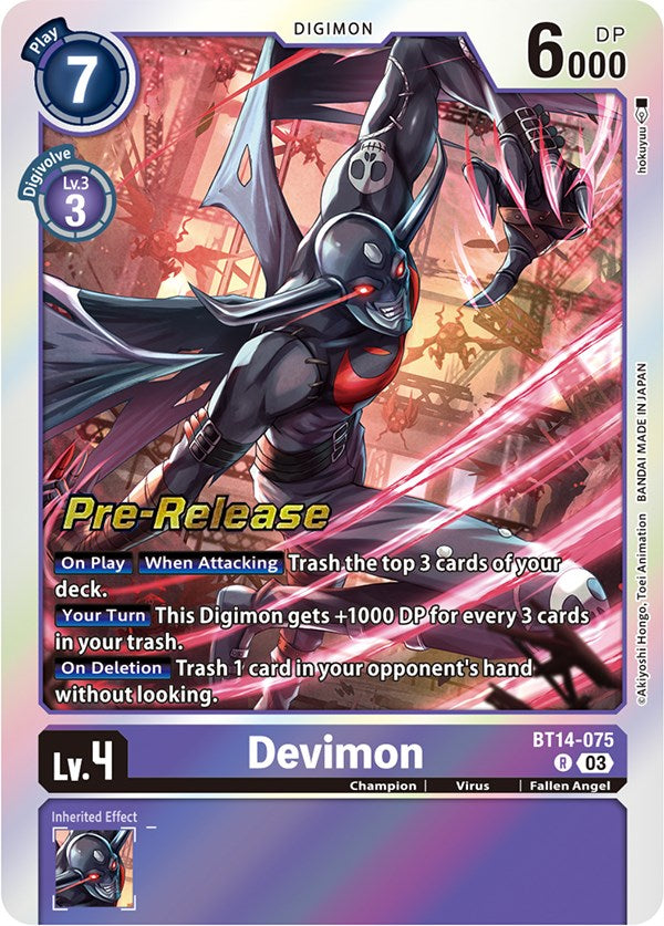 Devimon [BT14-075] [Blast Ace Pre-Release Cards] | Clutch Gaming