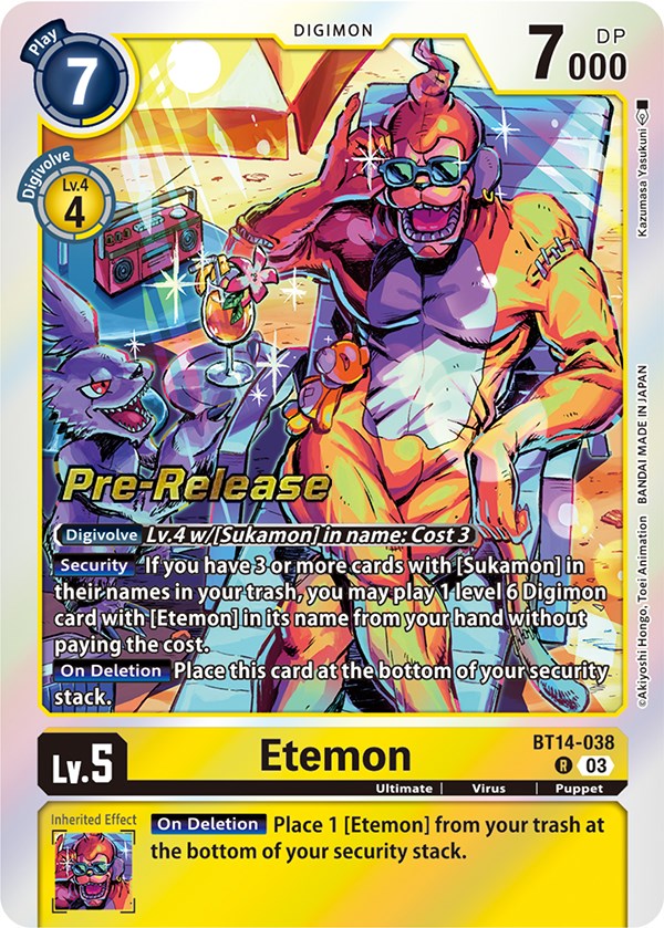 Etemon [BT14-038] [Blast Ace Pre-Release Cards] | Clutch Gaming