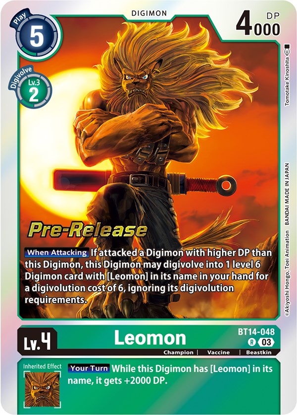 Leomon [BT14-048] [Blast Ace Pre-Release Cards] | Clutch Gaming