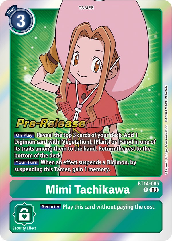 Mimi Tachikawa [BT14-085] [Blast Ace Pre-Release Cards] | Clutch Gaming