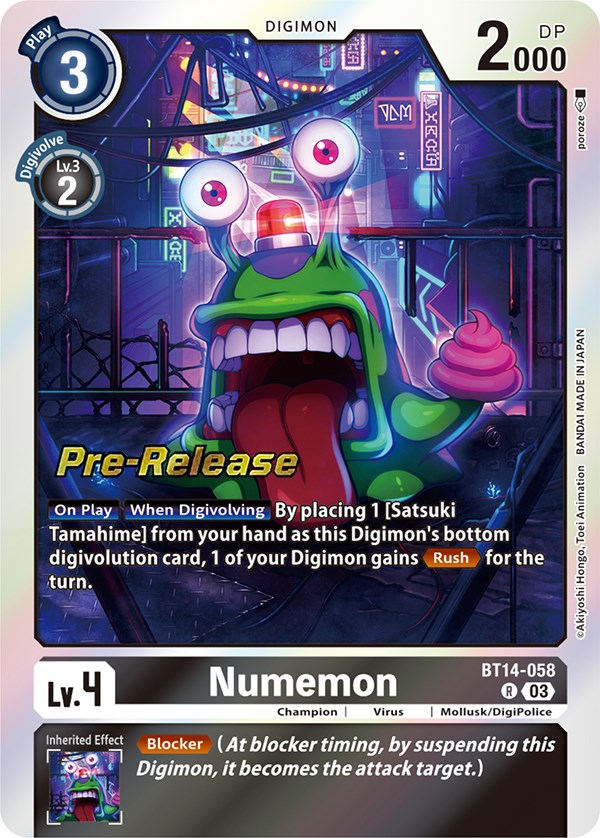 Numemon [BT14-058] [Blast Ace Pre-Release Cards] | Clutch Gaming