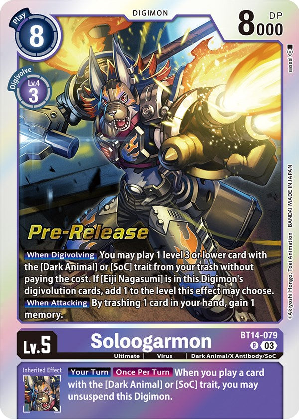 Soloogarmon [BT14-079] [Blast Ace Pre-Release Cards] | Clutch Gaming