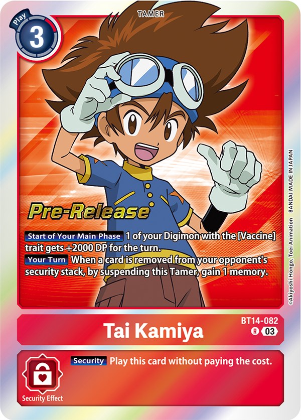 Tai Kamiya [BT14-082] [Blast Ace Pre-Release Cards] | Clutch Gaming