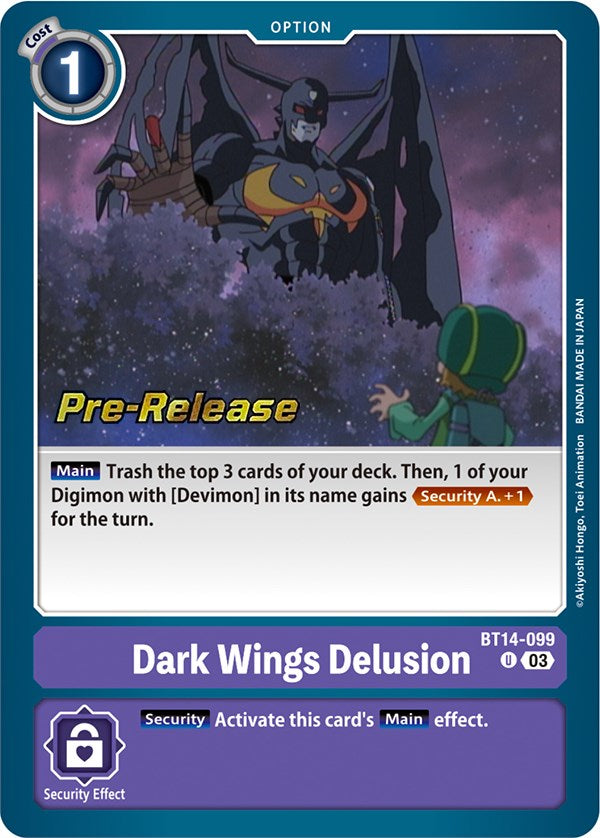 Dark Wings Delusion [BT14-099] [Blast Ace Pre-Release Cards] | Clutch Gaming