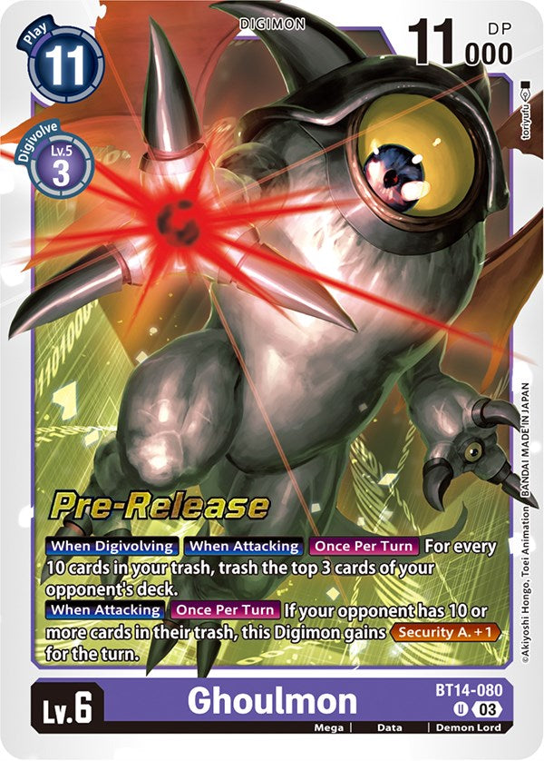 Ghoulmon [BT14-080] [Blast Ace Pre-Release Cards] | Clutch Gaming