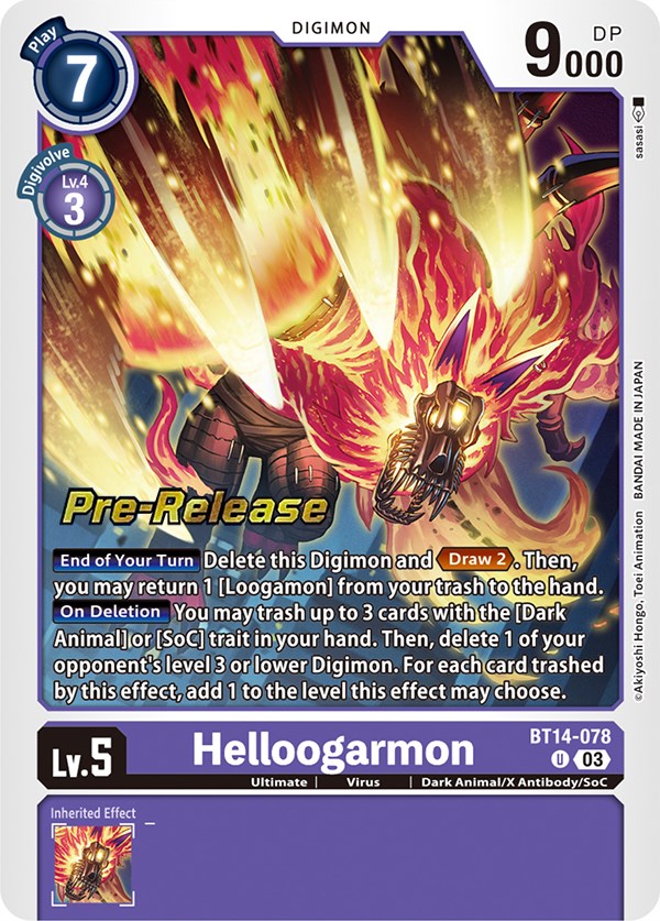 Helloogarmon [BT14-078] [Blast Ace Pre-Release Cards] | Clutch Gaming