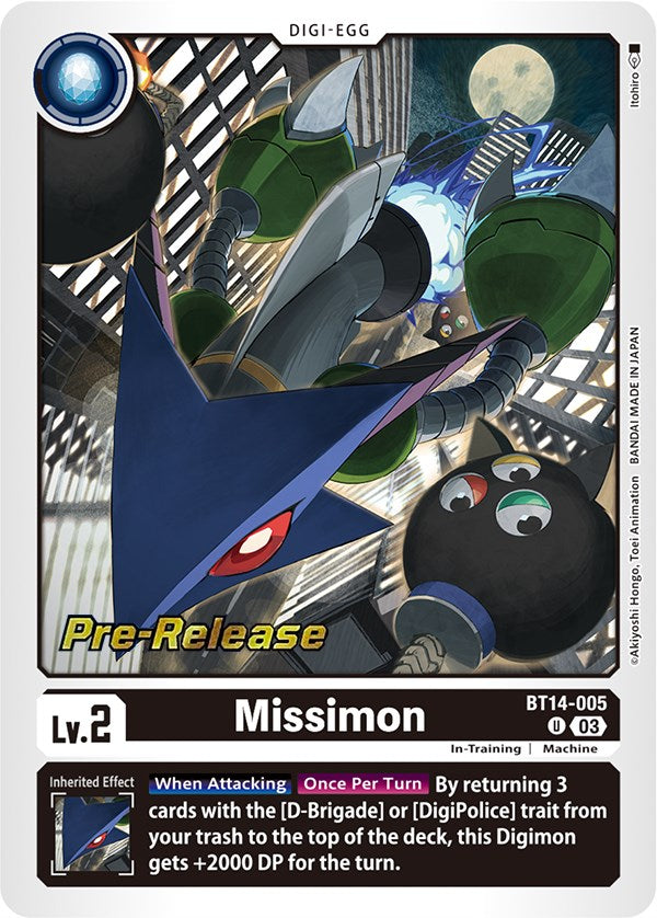 Missimon [BT14-005] [Blast Ace Pre-Release Cards] | Clutch Gaming