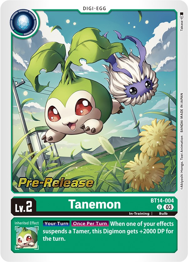 Tanemon [BT14-004] [Blast Ace Pre-Release Cards] | Clutch Gaming