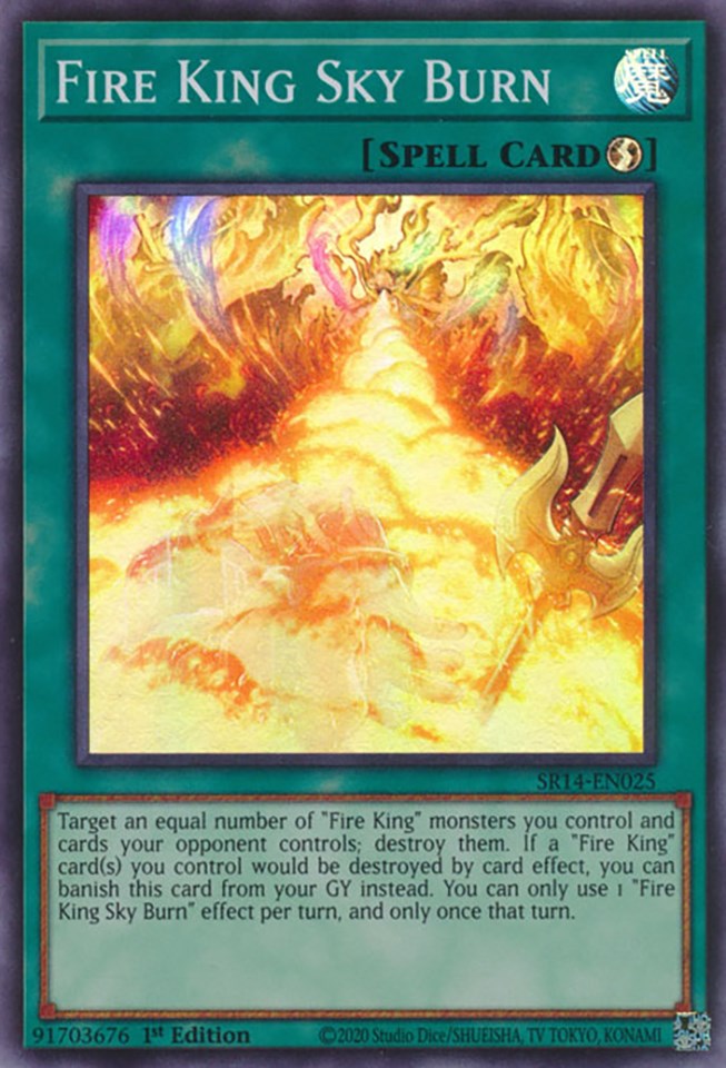 Fire King Sky Burn [SR14-EN025] Super Rare | Clutch Gaming