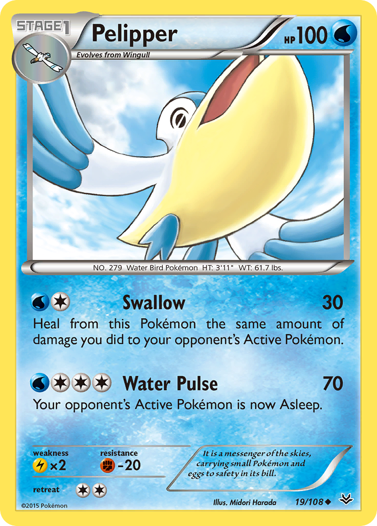 Pelipper (19/108) [XY: Roaring Skies] | Clutch Gaming