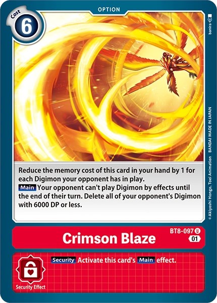 Crimson Blaze [BT8-097] [Revision Pack Cards] | Clutch Gaming