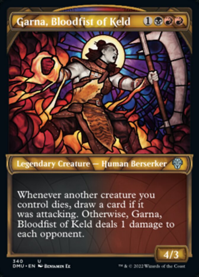 Garna, Bloodfist of Keld (Showcase Textured) [Dominaria United] | Clutch Gaming