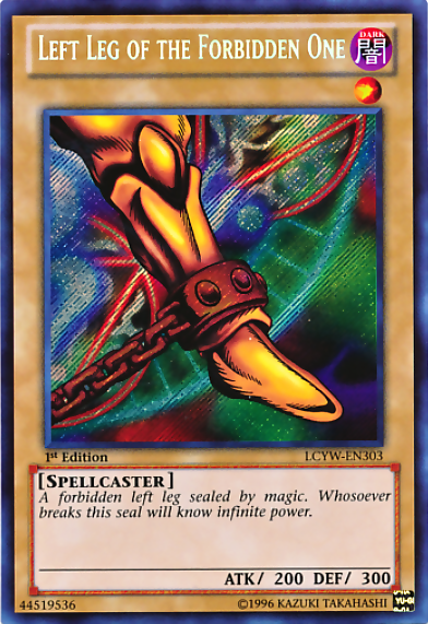 Left Leg of the Forbidden One [LCYW-EN303] Secret Rare | Clutch Gaming