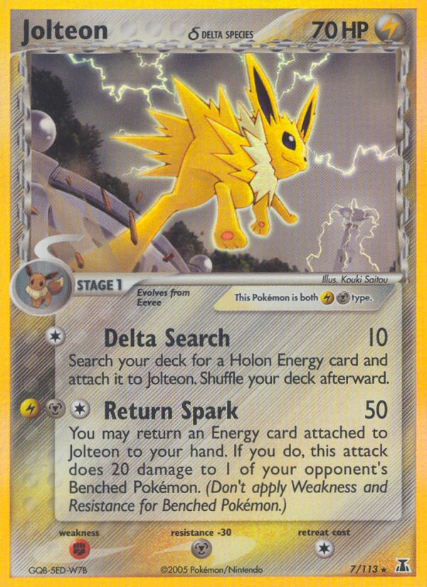 Jolteon (7/113) (Delta Species) [EX: Delta Species] | Clutch Gaming