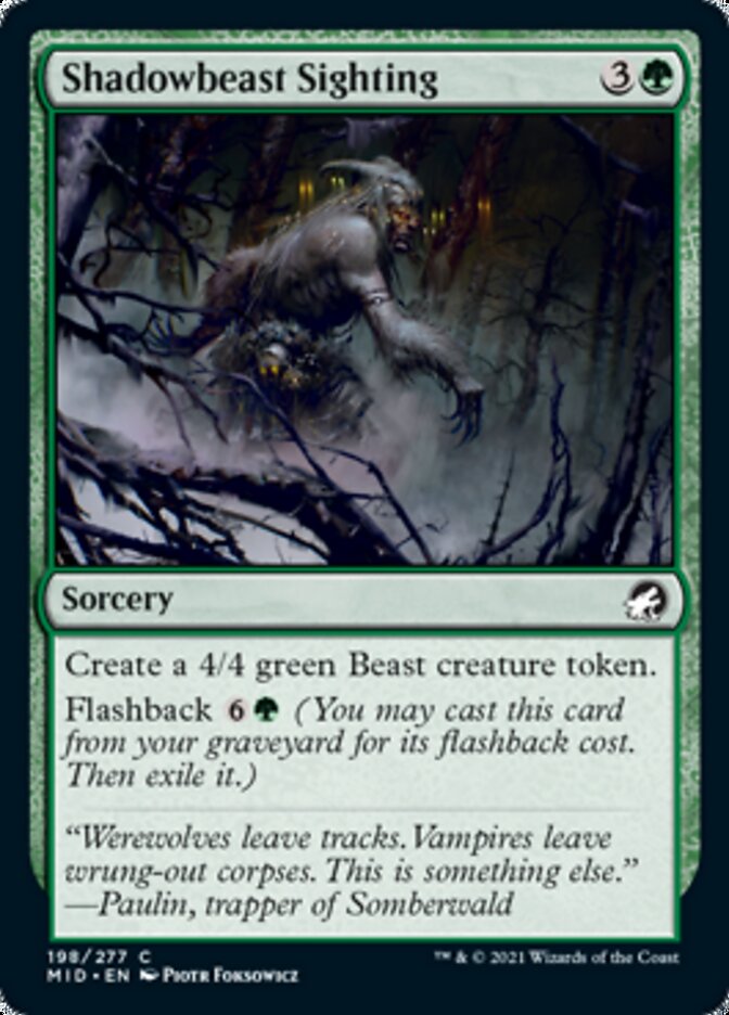 Shadowbeast Sighting [Innistrad: Midnight Hunt] | Clutch Gaming