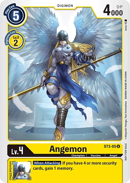 Angemon [ST3-05] (Official Tournament Pack Vol.3) [Starter Deck: Heaven's Yellow Promos] | Clutch Gaming