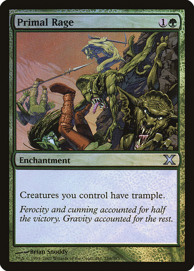 Primal Rage (Premium Foil) [Tenth Edition] | Clutch Gaming