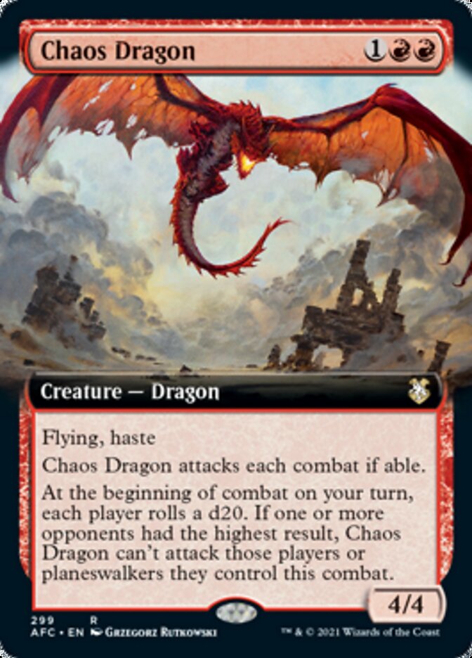 Chaos Dragon (Extended Art) [Dungeons & Dragons: Adventures in the Forgotten Realms Commander] | Clutch Gaming