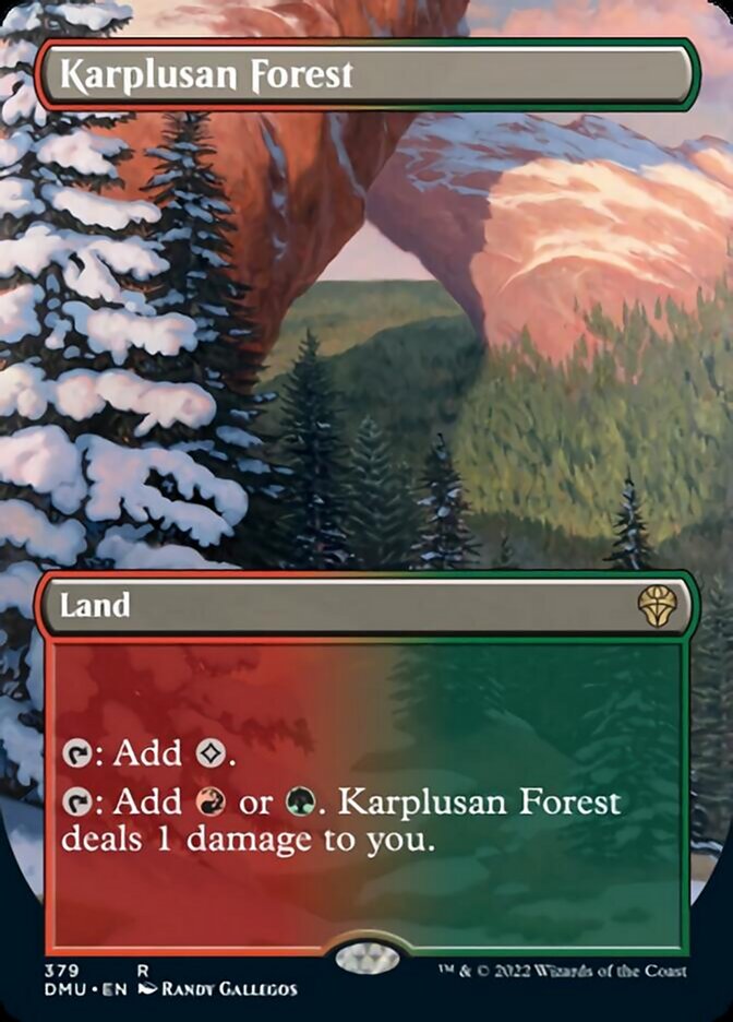 Karplusan Forest (Borderless Alternate Art) [Dominaria United] | Clutch Gaming
