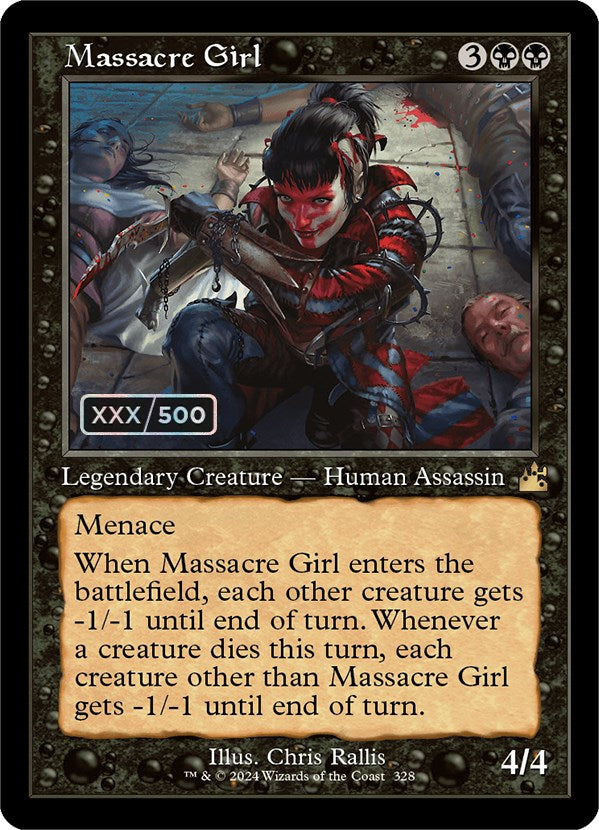 Massacre Girl (Retro) (Serialized) [Ravnica Remastered] | Clutch Gaming