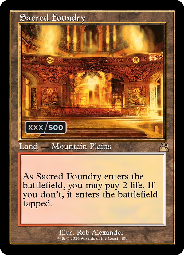 Sacred Foundry (Retro) (Serialized) [Ravnica Remastered] | Clutch Gaming