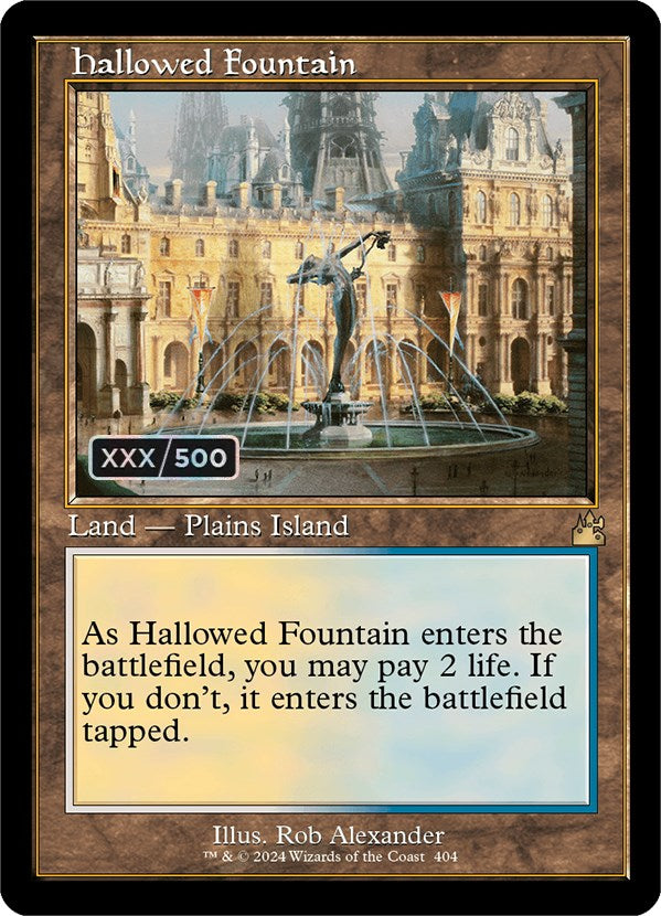 Hallowed Fountain (Retro) (Serialized) [Ravnica Remastered] | Clutch Gaming