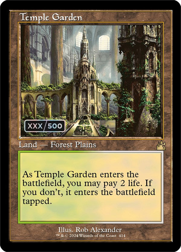 Temple Garden (Retro) (Serialized) [Ravnica Remastered] | Clutch Gaming