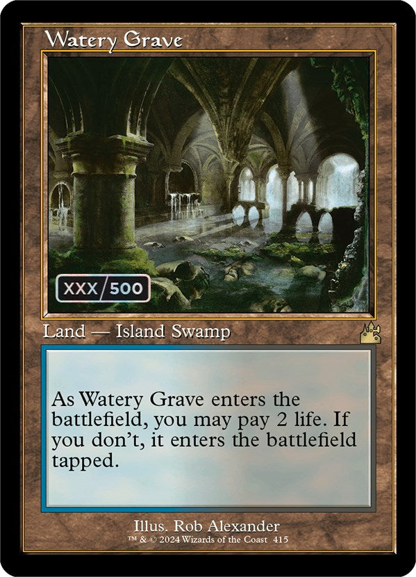 Watery Grave (Retro) (Serialized) [Ravnica Remastered] | Clutch Gaming