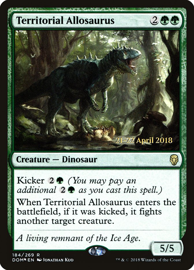 Territorial Allosaurus [Dominaria Prerelease Promos] | Clutch Gaming