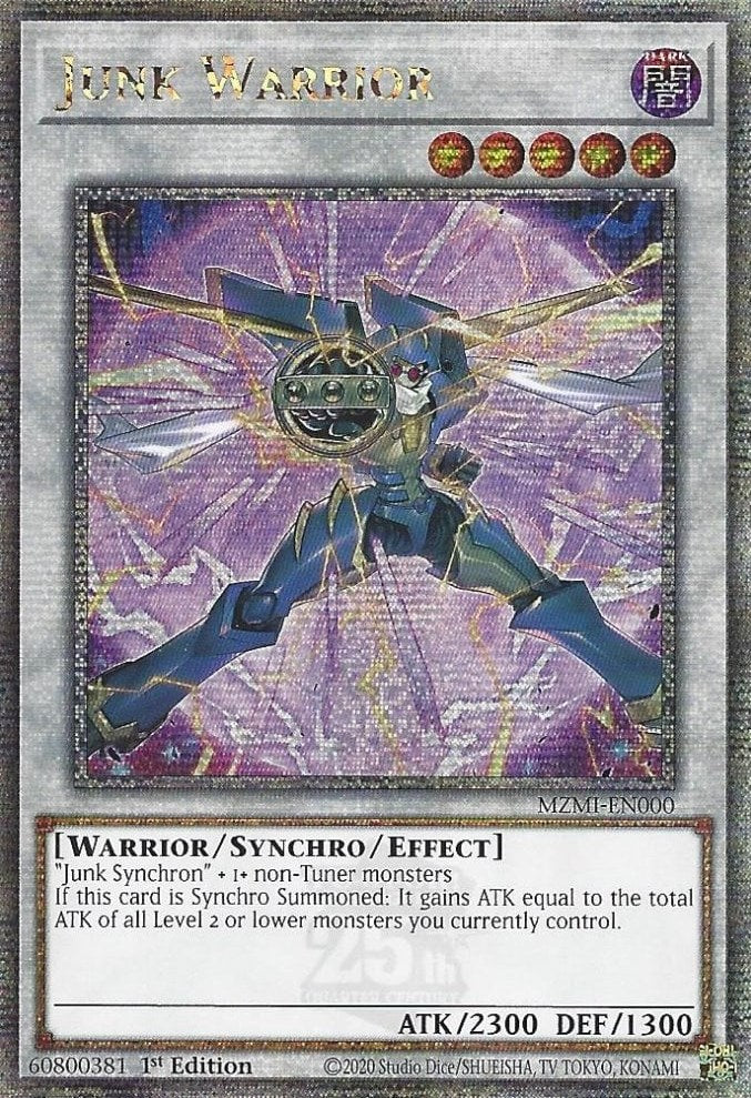 Junk Warrior (Quarter Century Secret Rare) [MZMI-EN000] Quarter Century Secret Rare | Clutch Gaming