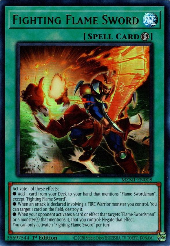 Fighting Flame Sword [MZMI-EN008] Ultra Rare | Clutch Gaming