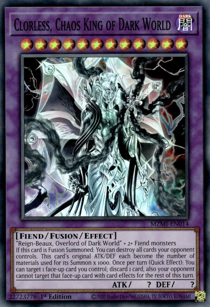 Clorless, Chaos King of Dark World [MZMI-EN014] Super Rare | Clutch Gaming