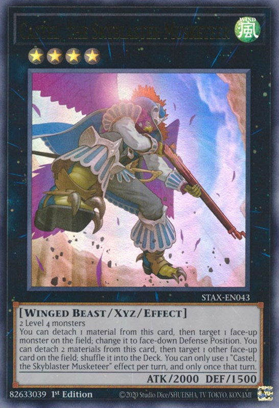 Castel, the Skyblaster Musketeer [STAX-EN043] Ultra Rare | Clutch Gaming