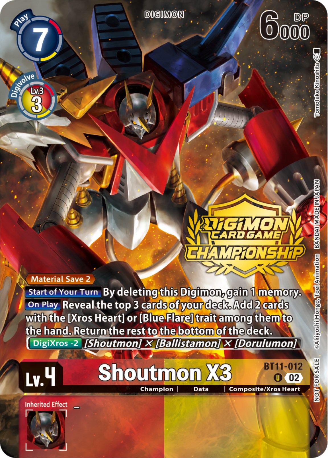 Shoutmon X3 [BT11-012] (Championship 2023 Tamers Pack) [Dimensional Phase Promos] | Clutch Gaming