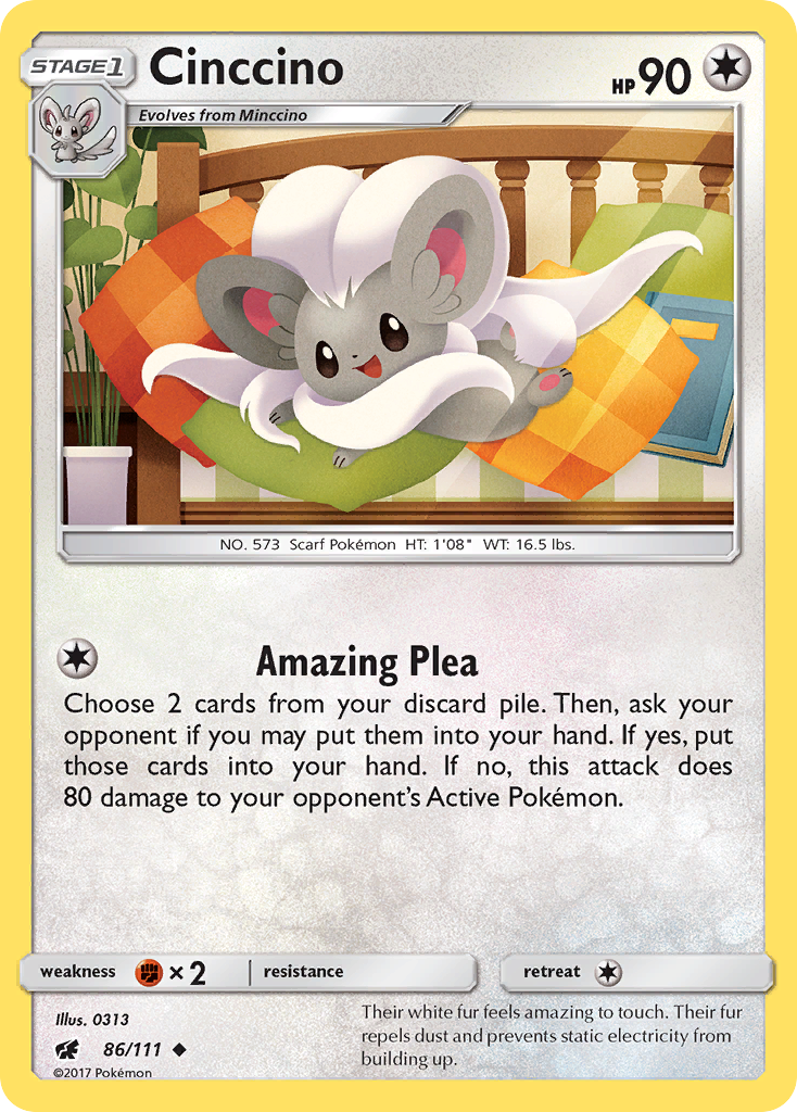 Cinccino (86/111) [Sun & Moon: Crimson Invasion] | Clutch Gaming