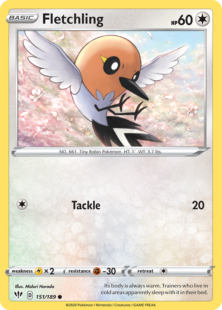 Fletchling (151/189) [Sword & Shield: Darkness Ablaze] | Clutch Gaming