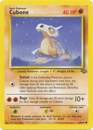 Cubone (50/64) [Jungle Unlimited] | Clutch Gaming