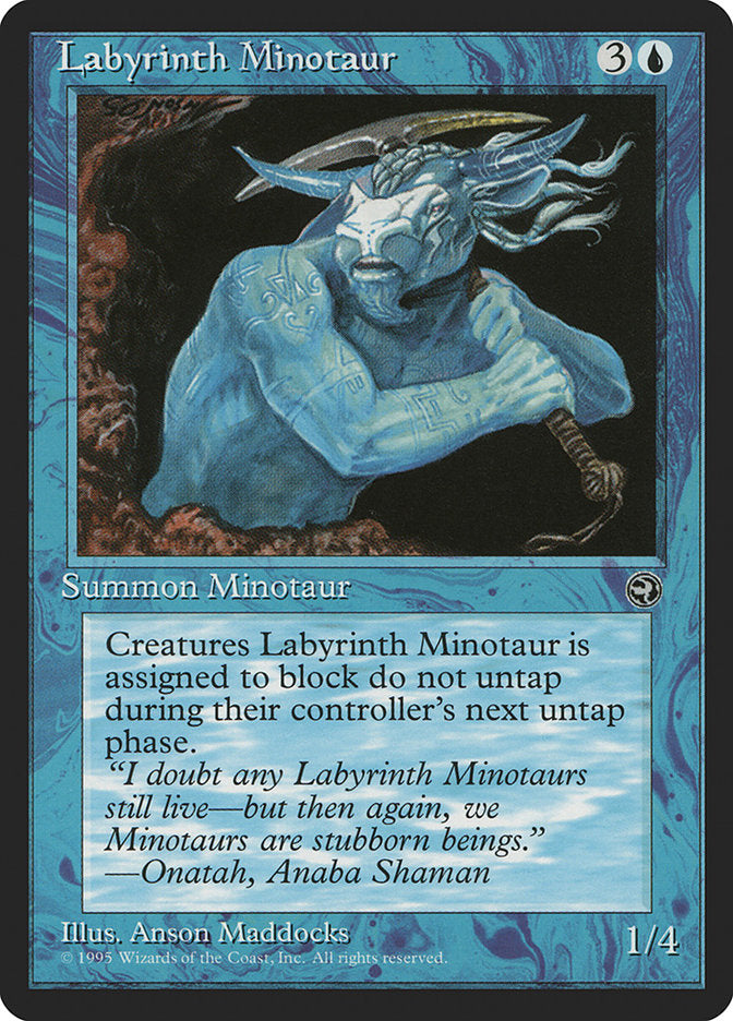 Labyrinth Minotaur (Onatah Flavor Text) [Homelands] | Clutch Gaming