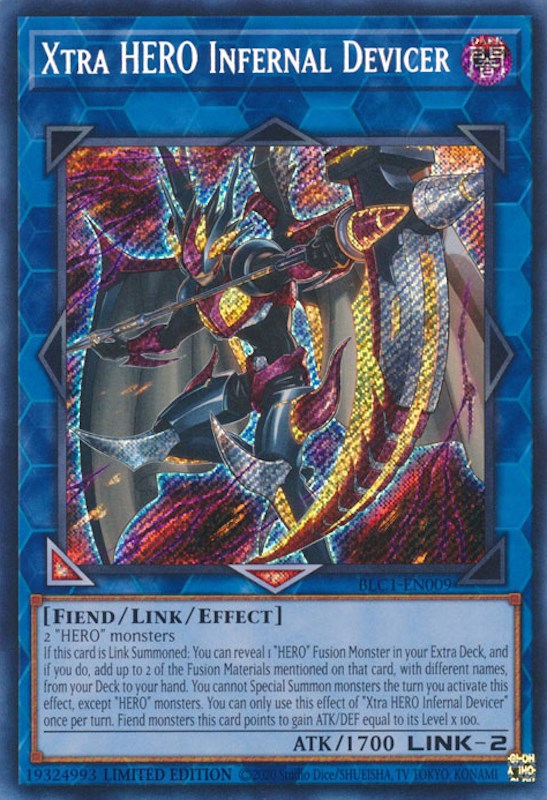 Xtra HERO Infernal Devicer [BLC1-EN009] Secret Rare | Clutch Gaming