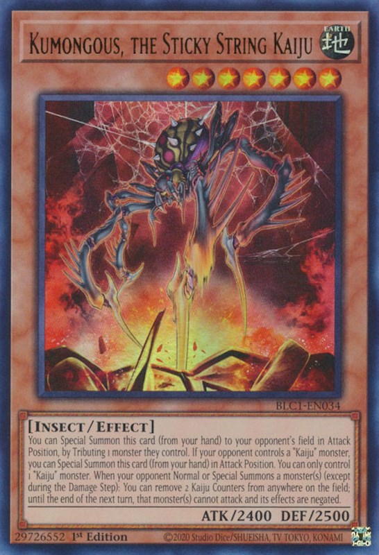 Kumongous, the Sticky String Kaiju [BLC1-EN034] Ultra Rare | Clutch Gaming