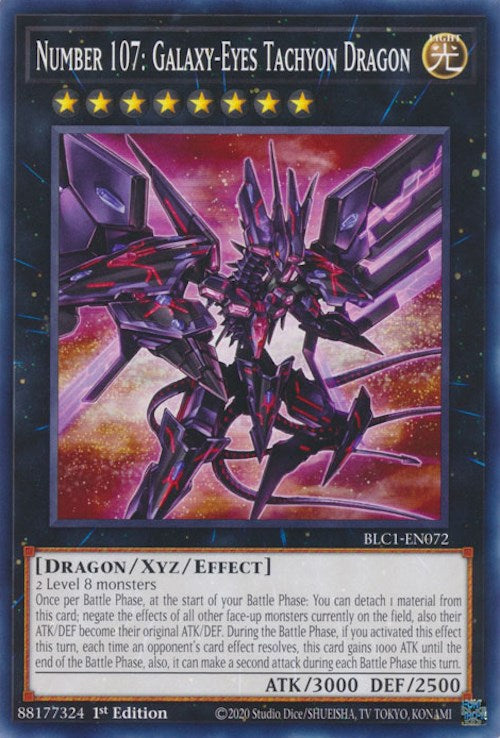 Number 107: Galaxy-Eyes Tachyon Dragon [BLC1-EN072] Common | Clutch Gaming