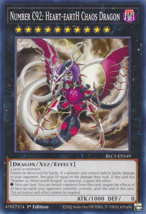 Number C92: Heart-eartH Chaos Dragon [BLC1-EN149] Common | Clutch Gaming