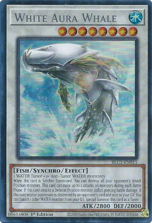 White Aura Whale (Silver) [BLC1-EN011] Ultra Rare | Clutch Gaming