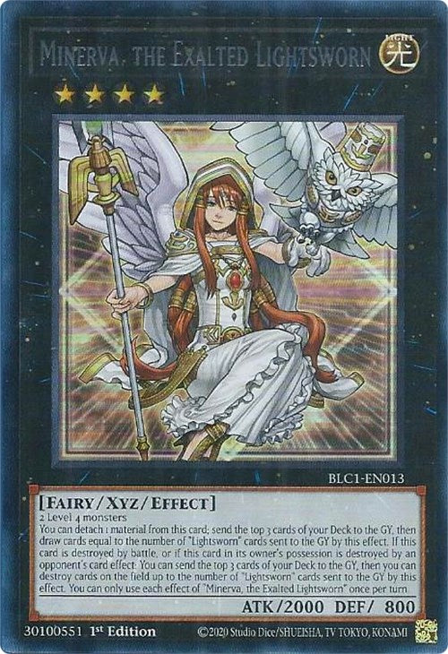 Minerva, the Exalted Lightsworn (Silver) [BLC1-EN013] Ultra Rare | Clutch Gaming