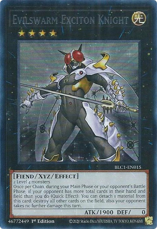 Evilswarm Exciton Knight (Silver) [BLC1-EN015] Ultra Rare | Clutch Gaming